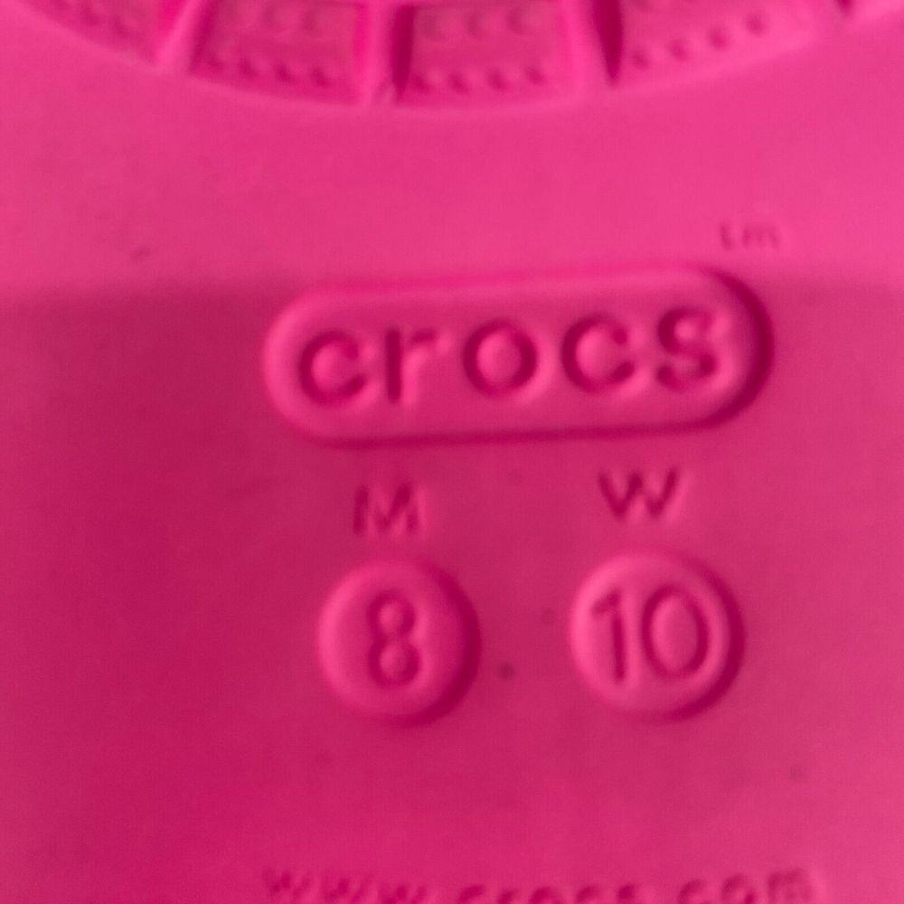 ICONIC CROCS COMFORT Sandals size Mens 8 Womens 10 Electric Pink - Picture 4 of 10